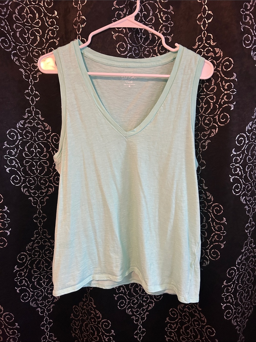 J. Crew Mint Green V-Neck Sleeveless Tank Top Size M